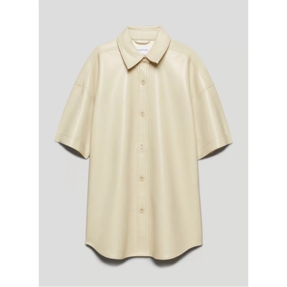 Aritzia Babaton Frances Button-Up in Sand White - Picture 4 of 12
